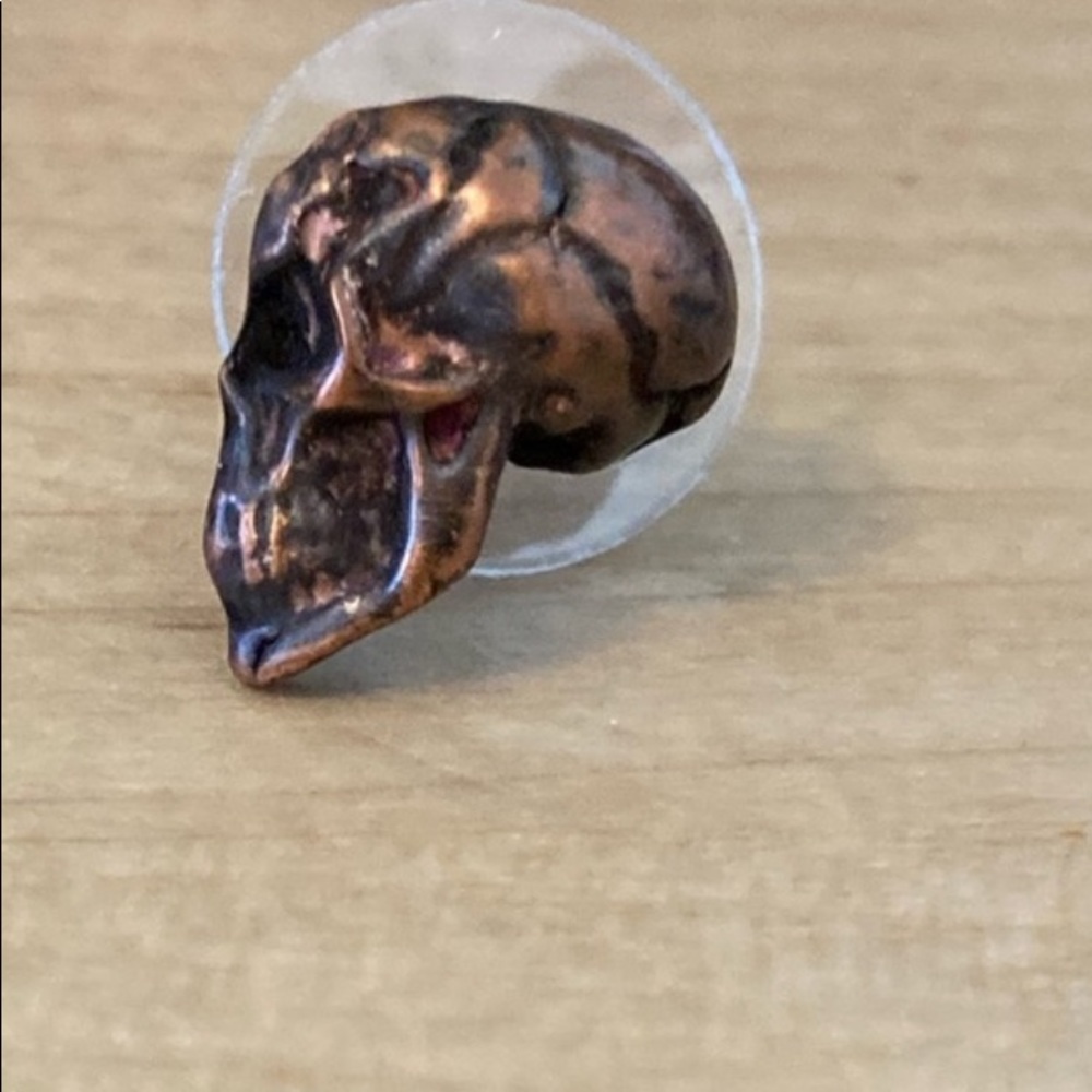 🎄💀🎁🛍️Jack Skeleton Bronze/Copper Side Skull Ear Piece